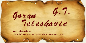 Goran Telesković vizit kartica